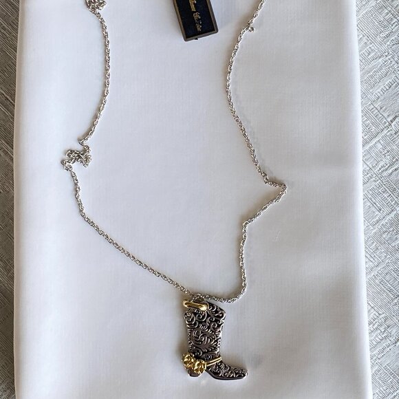 FAC Cowgirl Boot Glam Necklace 18"NWT - Picture 4 of 9
